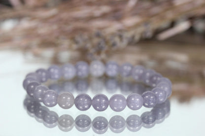 Lepidolite Bracelet | Lavender Purple Crystal Bracelet | Stretch Gemstone Bracelet | Handmade Gemstone Jewelry