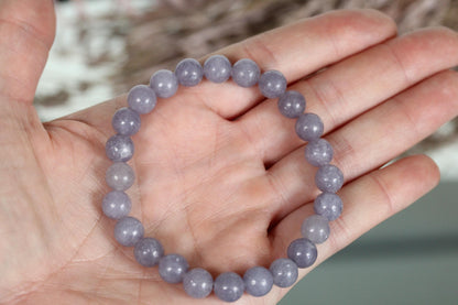 Lepidolite Bracelet | Lavender Purple Crystal Bracelet | Stretch Gemstone Bracelet | Handmade Gemstone Jewelry