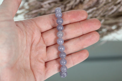 Lepidolite Bracelet | Lavender Purple Crystal Bracelet | Stretch Gemstone Bracelet | Handmade Gemstone Jewelry