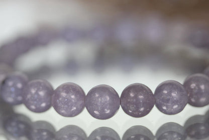 Lepidolite Bracelet | Lavender Purple Crystal Bracelet | Stretch Gemstone Bracelet | Handmade Gemstone Jewelry